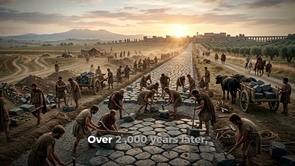 A faceless history video frame
